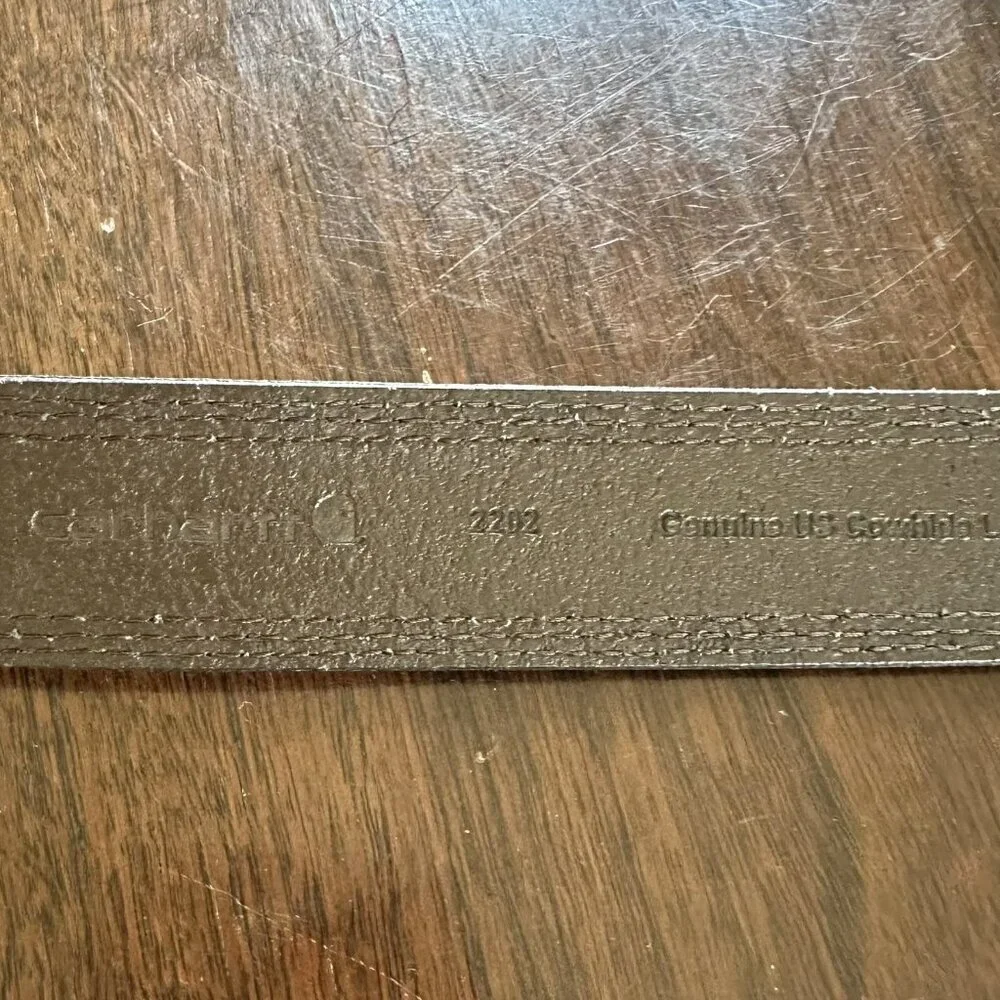 Carhartt Brown Nubuck Leather Belt Size 46